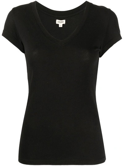 Shop L Agence V-neck T-shirt In Black