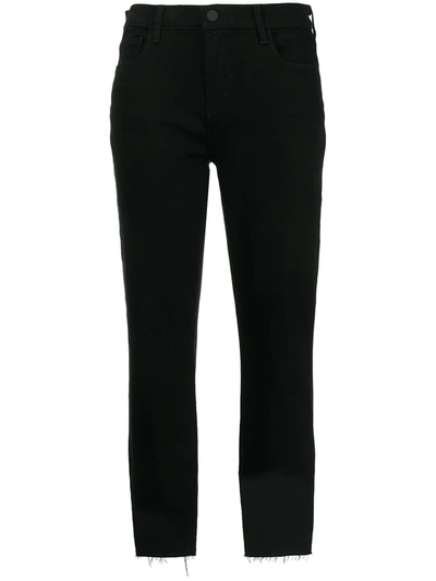 Shop L Agence Cropped Slim Jeans In Black