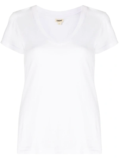Shop L Agence V-neck T-shirt In White