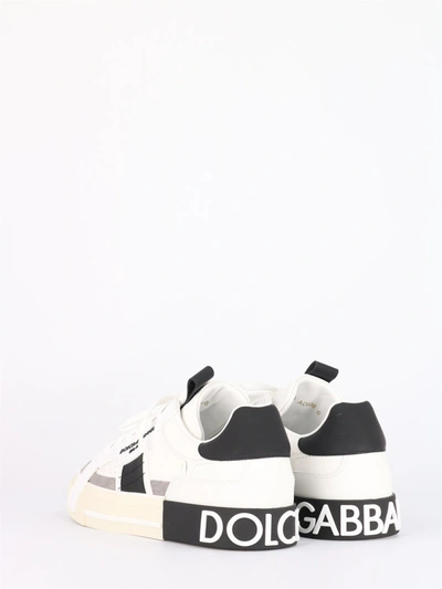 Dolce & Gabbana Custom 2.zero Sneakers In White Leather | ModeSens