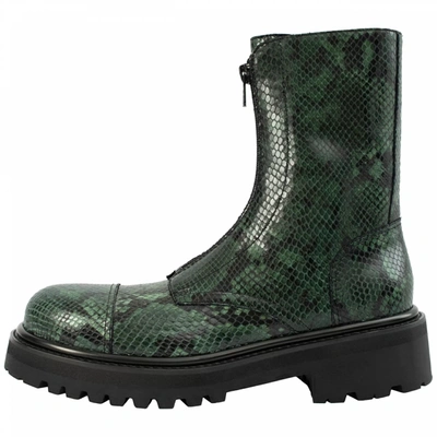 Shop Vetements Zip-up Combat Boots In Green