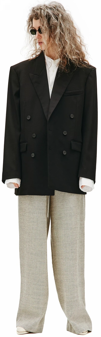 Shop Balenciaga Black Double Breasted Jacket