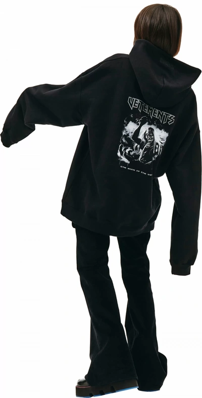 Shop Vetements Black Hoodie The Book Of Dead