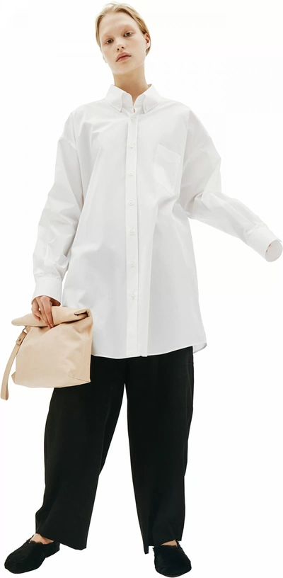 Shop Maison Margiela White Cotton Shirt With Pocket