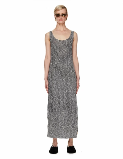 Shop Y's Grey Linen & Cotton Knitted Dress