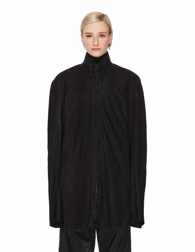 Shop Isaac Sellam Leather Robuste Wax Jacket In Black
