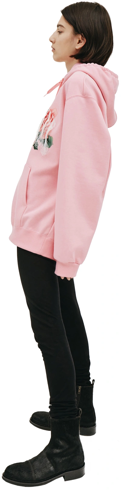 Shop Doublet Pink Valentine Embroidered Hoodie