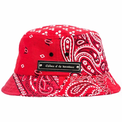 Shop Children Of The Discordance Paisley Printed Bucket Hat In Red