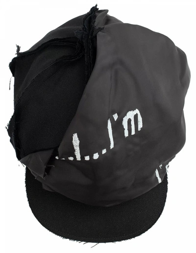 Shop Yohji Yamamoto Lettering Woolen Cap In Black