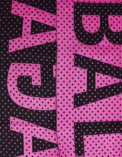 Shop Balenciaga Pink Logo Polka Dot Scarf