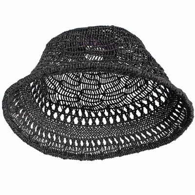 Shop Y's Black Woven Bucket Hat