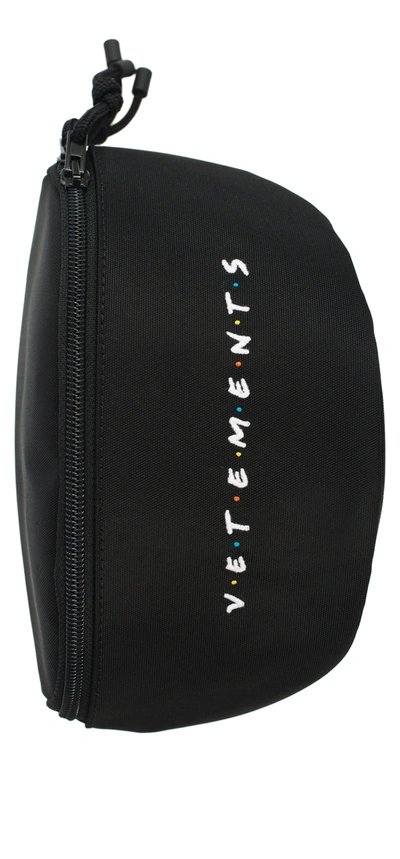 Shop Vetements &quot;friends&quot; Logo Waistbag In Black