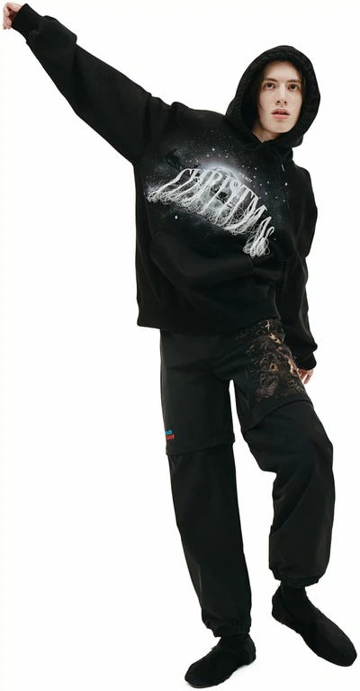 Shop Doublet Embroidered Christmas Hoodie In Black