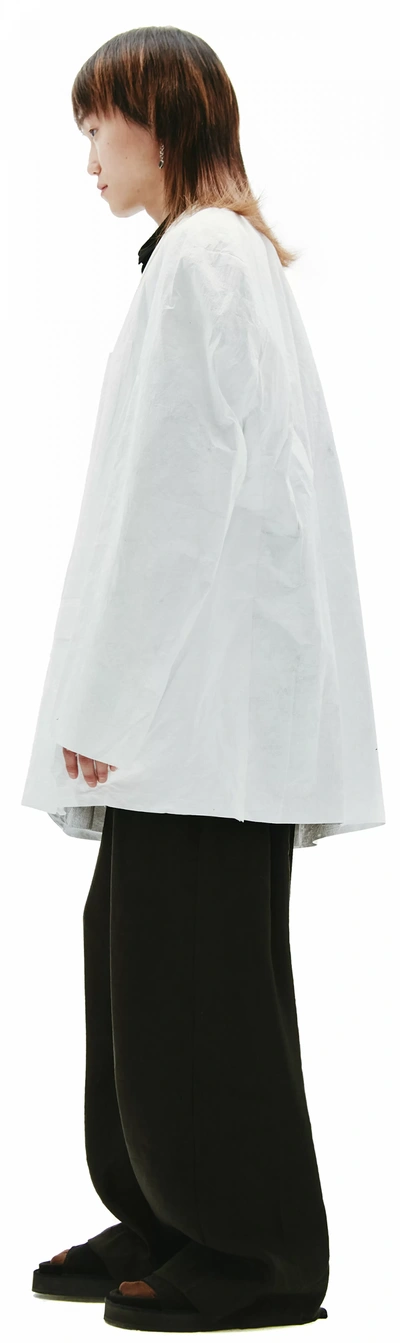 Raf Simons White Tyvek Jacket In White