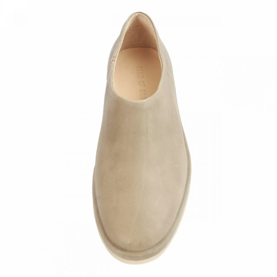 Fear Of God Olive Leather Slippers In Grey