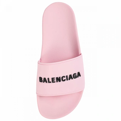 Shop Balenciaga Pool Slippers In Pink