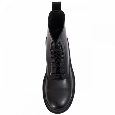 Shop Balenciaga Black Leather Strike Boots