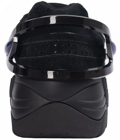 Shop Raf Simons Cylon-21 Suede Sneakers In Black