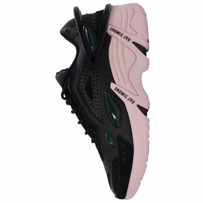 Shop Raf Simons Leather Cylon-21 Sneakers In Black