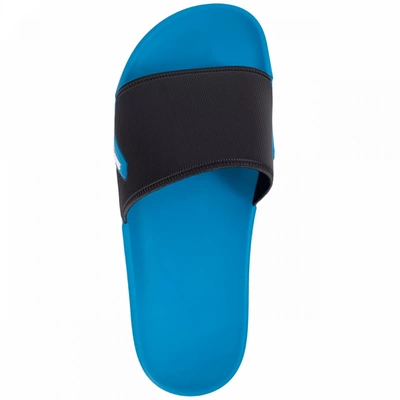 Shop Raf Simons Blue Slippers In Black