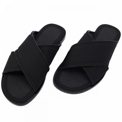 Shop Maison Margiela Black Canvas Sandals