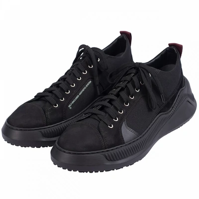 Shop Oamc Black Leather Sneakers