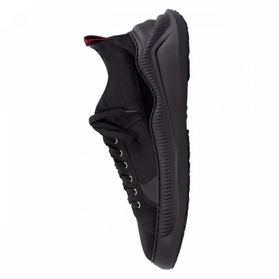 Shop Oamc Black Leather Sneakers