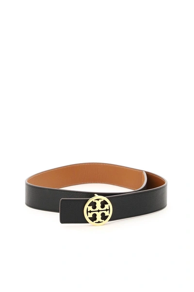 Shop Tory Burch Reversible Belt With Logo Buckle In Mixed Colours