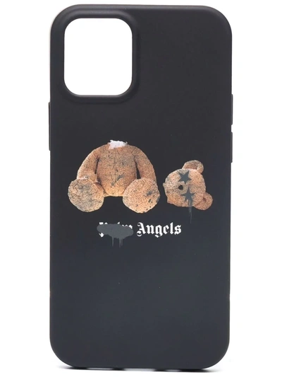 Palm Angels Spray Bear Iphone Case 12 Pro Black Black In Black