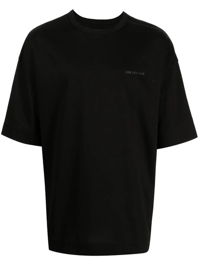 Shop Juunj Embroidered-logo T-shirt In Black