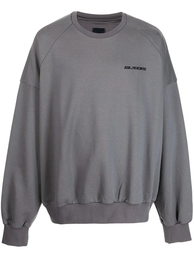 Shop Juun.j Rencontre Sweatshirt In Grey