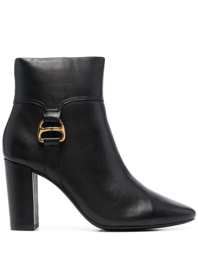 Shop Lauren Ralph Lauren Mckay Ankle Boots In Black