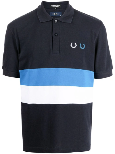 Comme Des Garçons Homme Deux X Fred Perry Cotton Polo Shirt In Blue |  ModeSens
