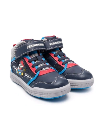 Geox Kids' Mario Kart™ High-top Sneakers In Blue | ModeSens