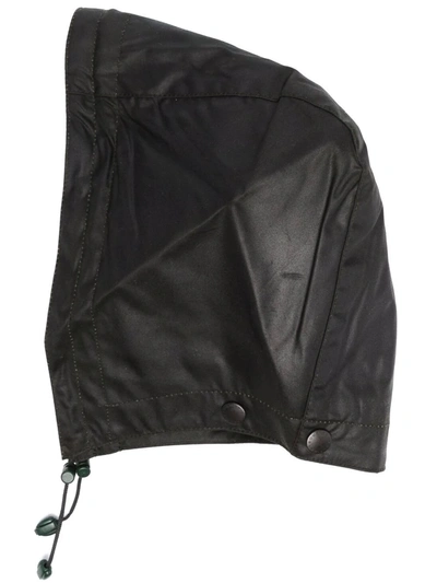 Barbour Thornproof Oversize Waxed Cotton Hood In Green