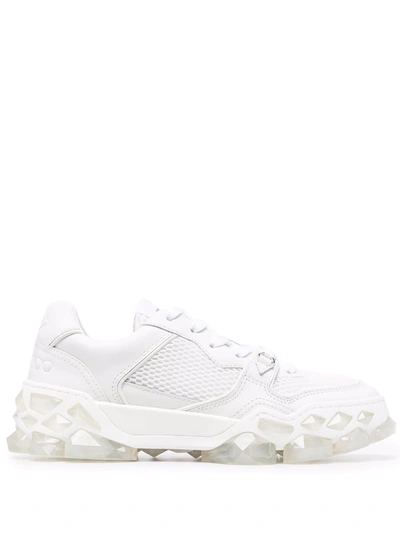 Shop Jimmy Choo Diamond X Low Top Sneakers In White