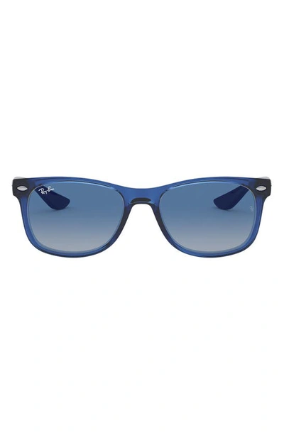 Shop Ray Ban Ray-ban Junior 48mm Wayfarer Sunglasses In Trans Blu