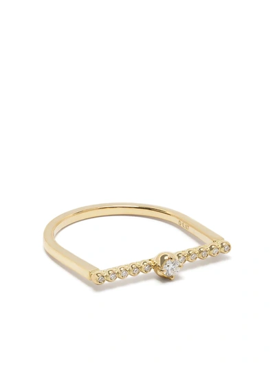 Shop Ahkah 18kt Yellow Gold Filament Line Diamond Ring