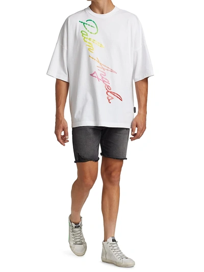 Shop Palm Angels Miami Logo Loose T-shirt In White Multi