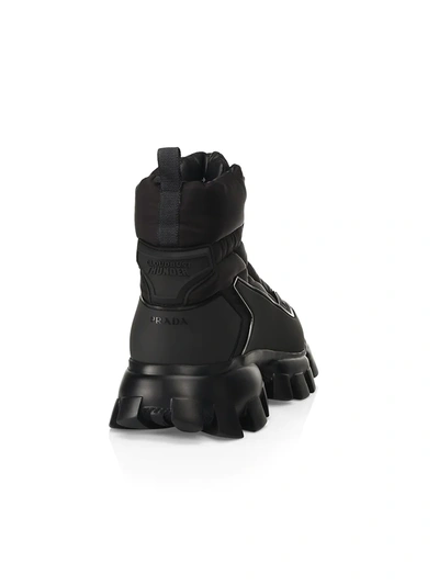 Shop Prada Men's Cloudbust Thunder Lace-up Boots In Nero