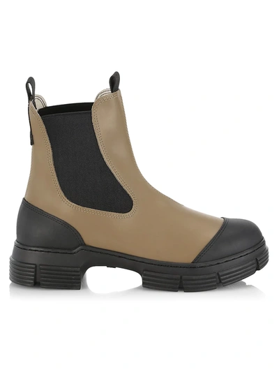 Shop Ganni City Chelsea Boots In Fossil