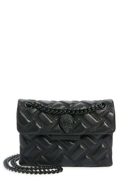 Shop Kurt Geiger Kensington Leather Mini Crossbody Bag In Black