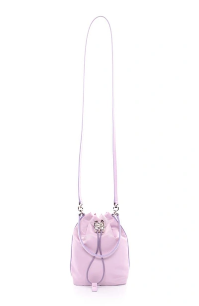 Shop Givenchy 4g Light Nylon Bucket Bag In Lilac