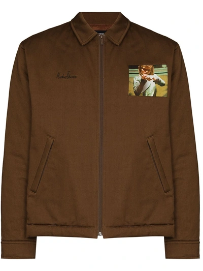 Shop Undercover X Markus Akesson Painterly-print Shirt Jacket In Brown