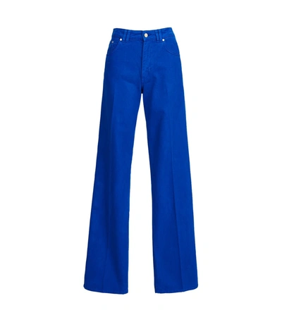 Shop Essentiel Antwerp Apples Bright Blue Flared-leg Jeans