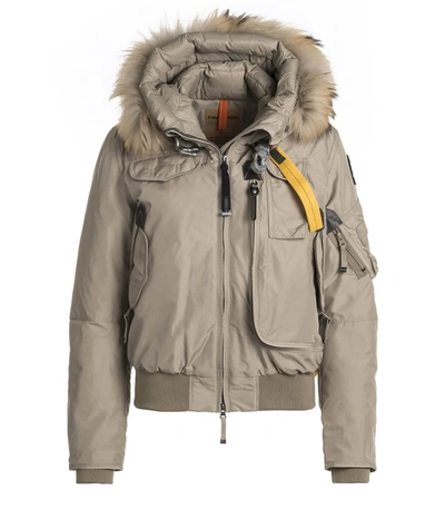 Shop Parajumpers Gobi Beige Bomber Jacket In Atmosphere