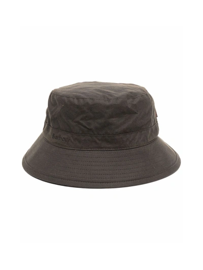 Barbour Hutton Tartan Reversible Bucket Hat In Olive