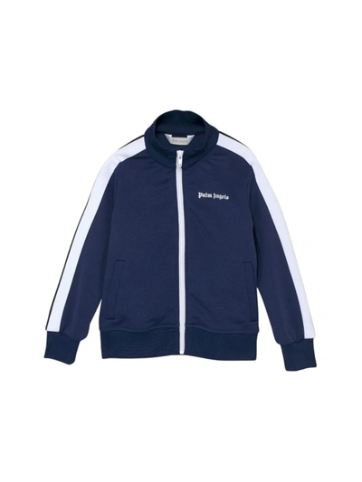 Shop Palm Angels Classic Logo Track Jacket In Navy Blue White