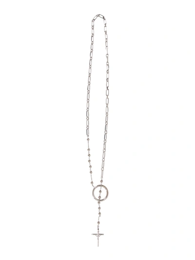 Shop Dolce & Gabbana Rosary Necklace In Argento