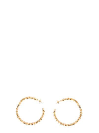 Shop Dolce & Gabbana Brass Hoop Earrings In Oro